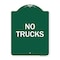 Signmission Designer Series Sign Driveway Sign No Trucks, Green & White Aluminum Sign, 18" x 24", GW-1824-24123 A-DES-GW-1824-24123 - alternate 1